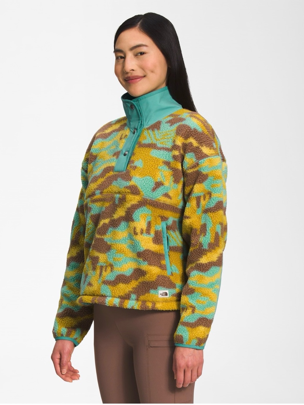 The North Face Women's Printed Cragmont Fleece ¼ Snap Pullover Jacket